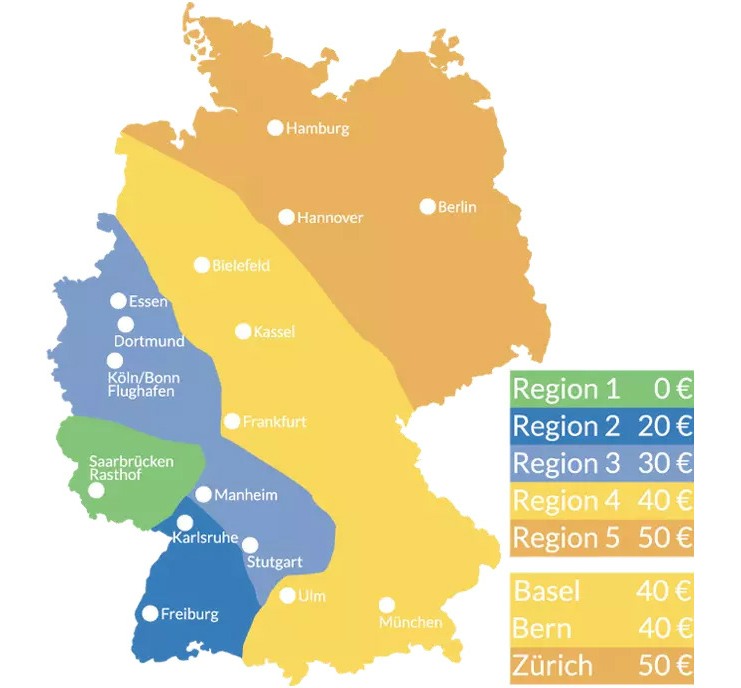 Abfahrtsorte Deutschland